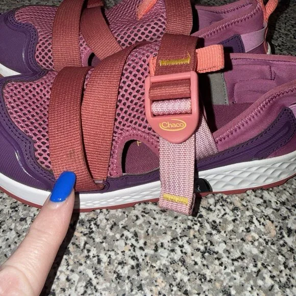 Chaco Drifter Sz 3 Girls Shoes Purple Rose JCH180391 - Picture 4 of 8